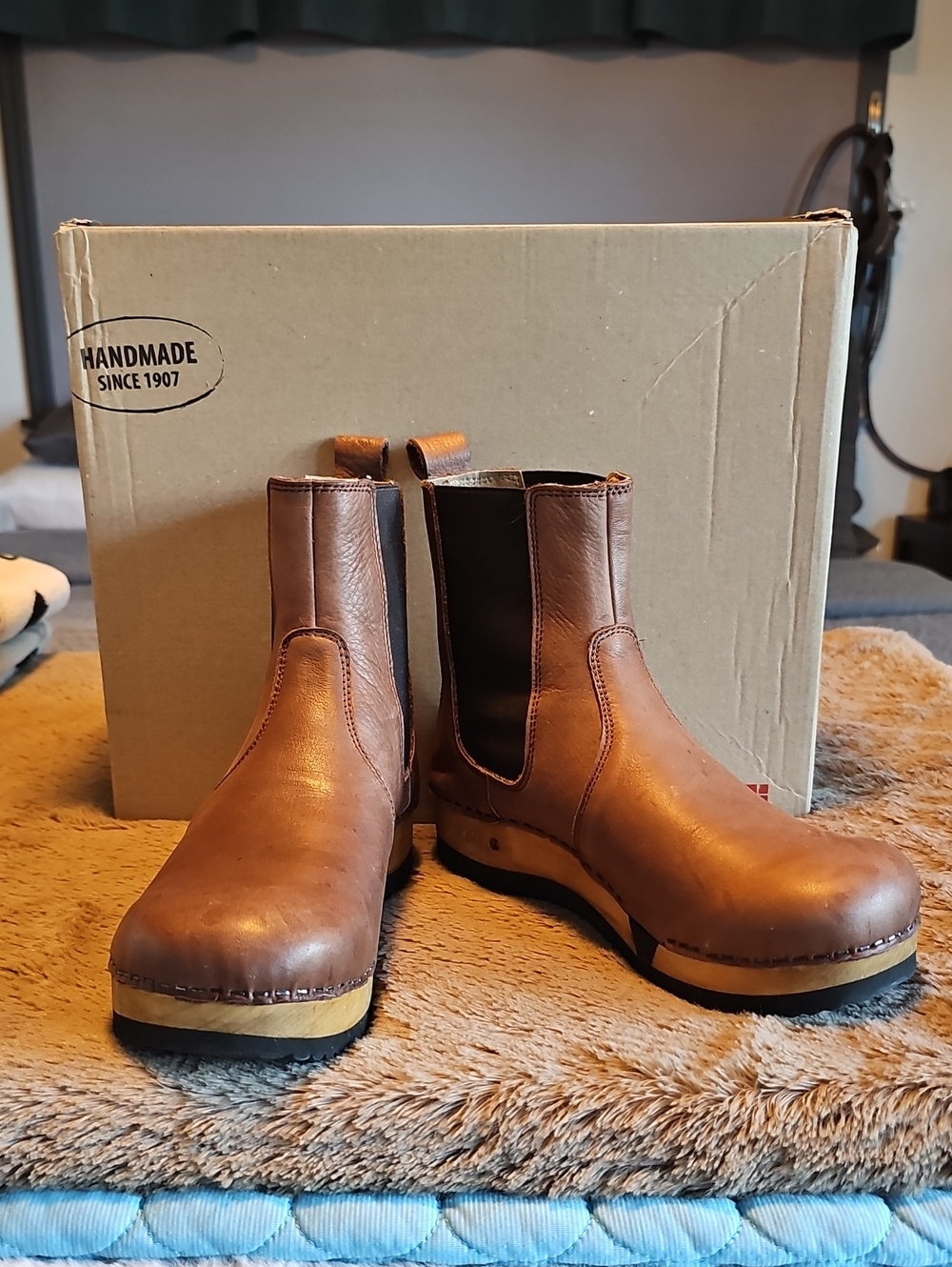 ●●SANITA WOOD-RUMI SPORT FLEX CLOG BOOTS LEATHER SIZE EUC EU40/US9-9.5●●